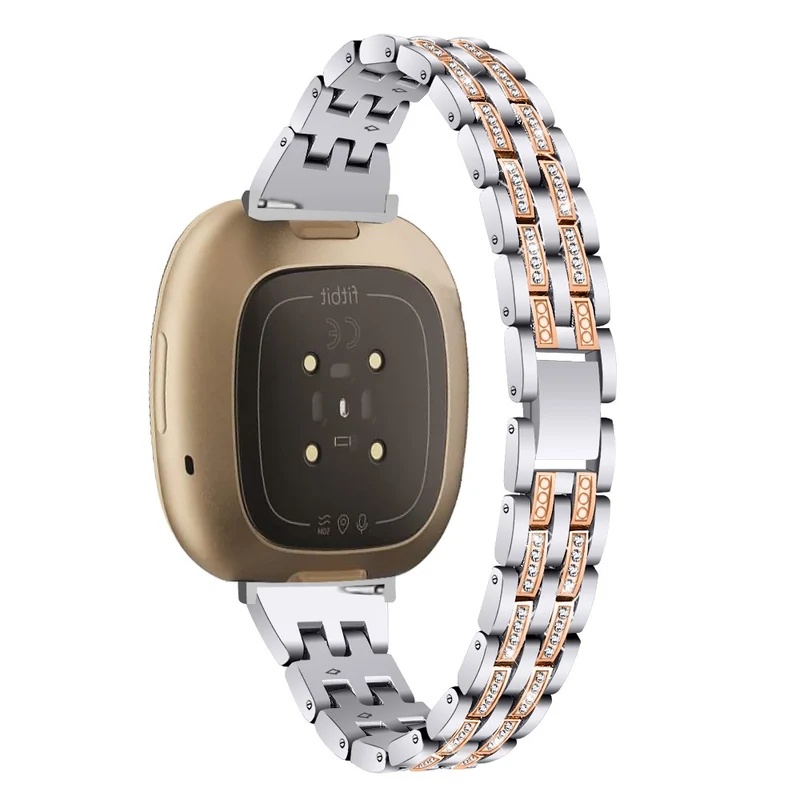 Fitbit Sense 2 / Versa 4 rhinestone décor zinc alloy strap
