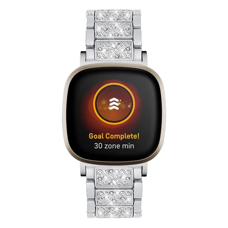 Fitbit Sense 2 / Versa 4 rhinestone décor zinc alloy strap - Multi-color