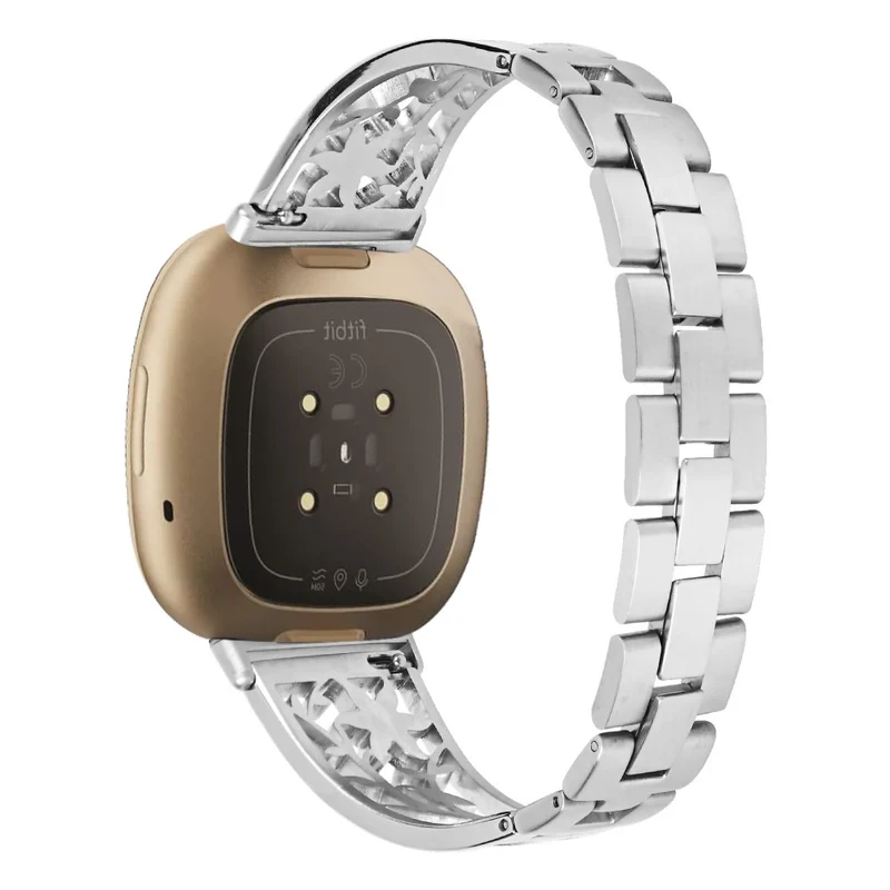 Fitbit Sense 2 / Versa 4 rhinestone décor stainless steel strap