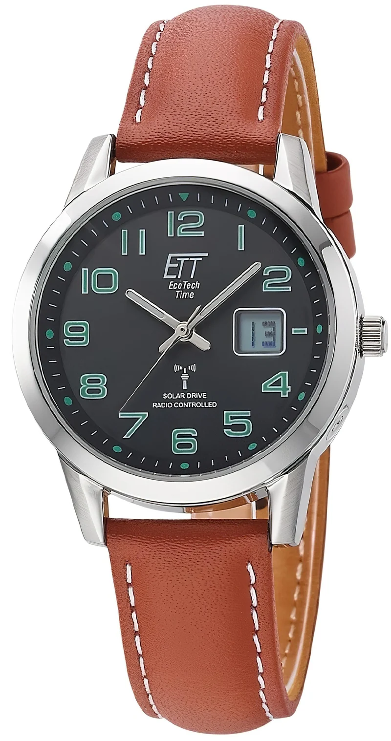Eco Tech Time Altai ELS-11588-22L Damenuhr • Funk-Solar-Antrieb • Ultraleichtes Titan