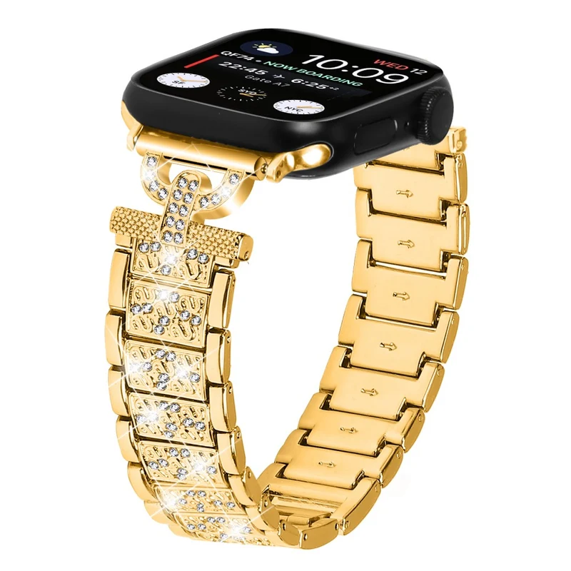 Apple Watch Series 8 (41mm) rhinestone décor stainless steel strap
