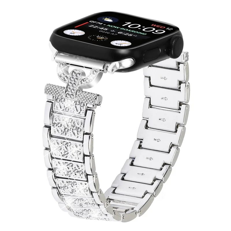 Apple Watch Series 8 (41mm) rhinestone décor stainless steel strap