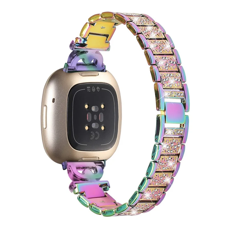 Fitbir Sense / Versa 3 rhinestone décor stainless steel strap