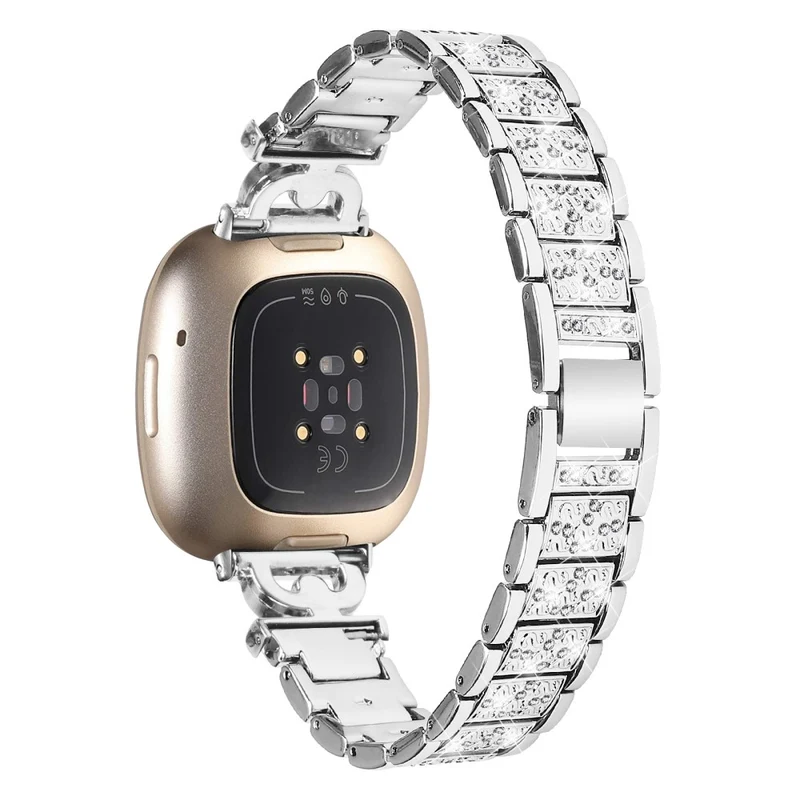 Fitbir Sense / Versa 3 rhinestone décor stainless steel strap