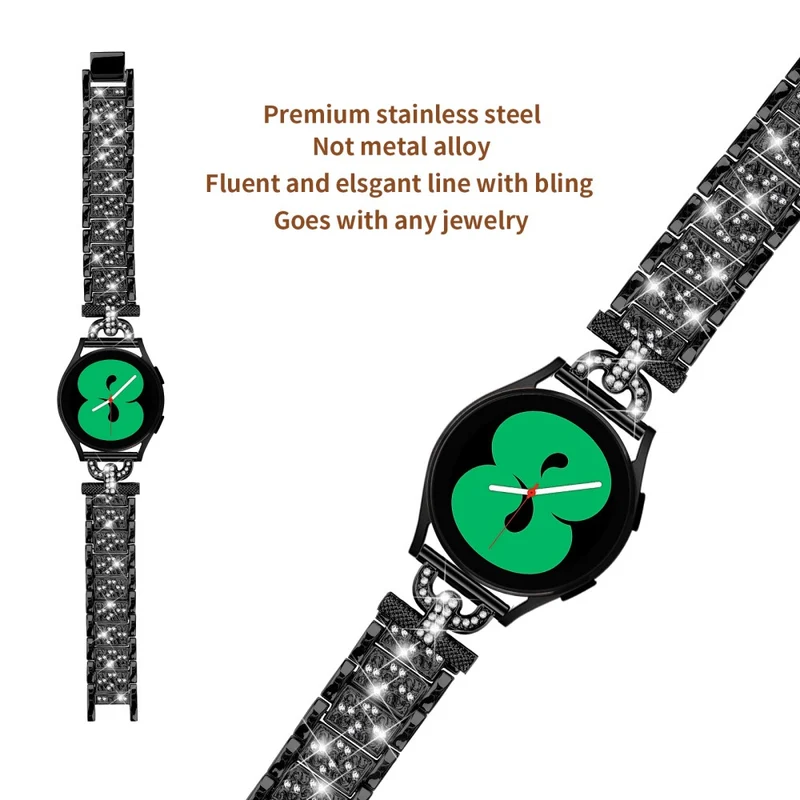 Samsung Galaxy Watch 6 / 6 Classic / 5 / 4 rhinestone stainless steel strap