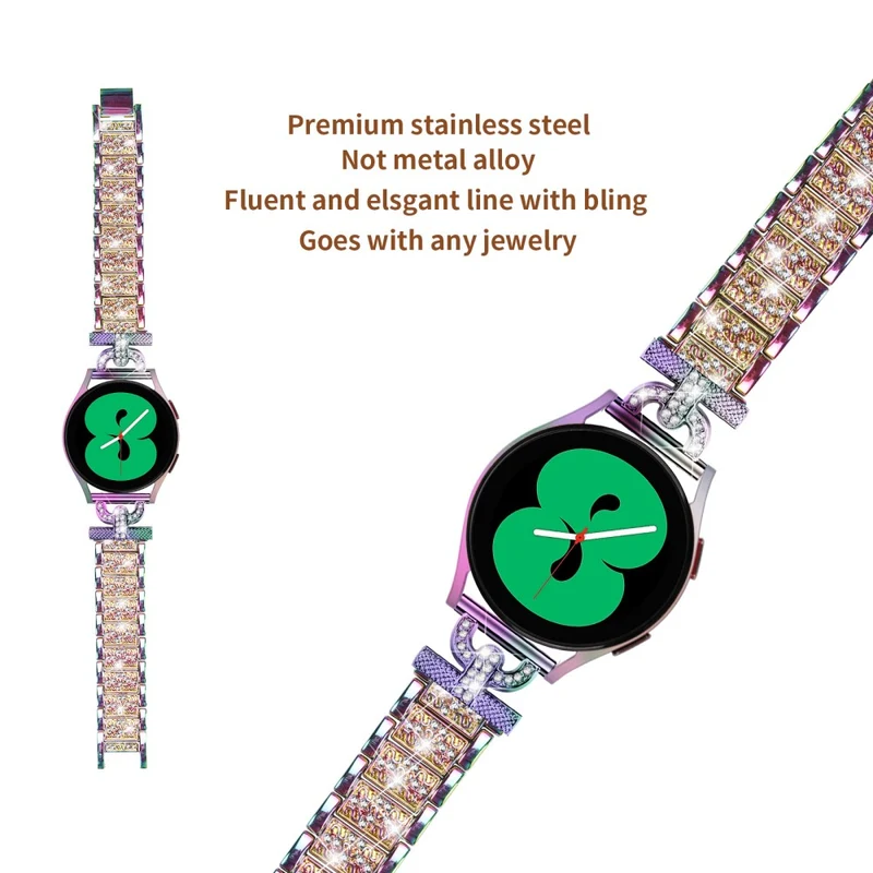 Samsung Galaxy Watch 6 / 6 Classic / 5 / 4 rhinestone stainless steel strap