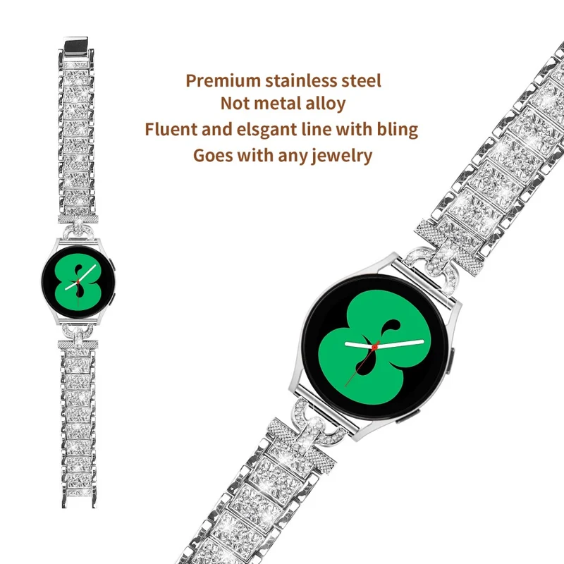 Samsung Galaxy Watch 6 / 6 Classic / 5 / 4 rhinestone stainless steel strap
