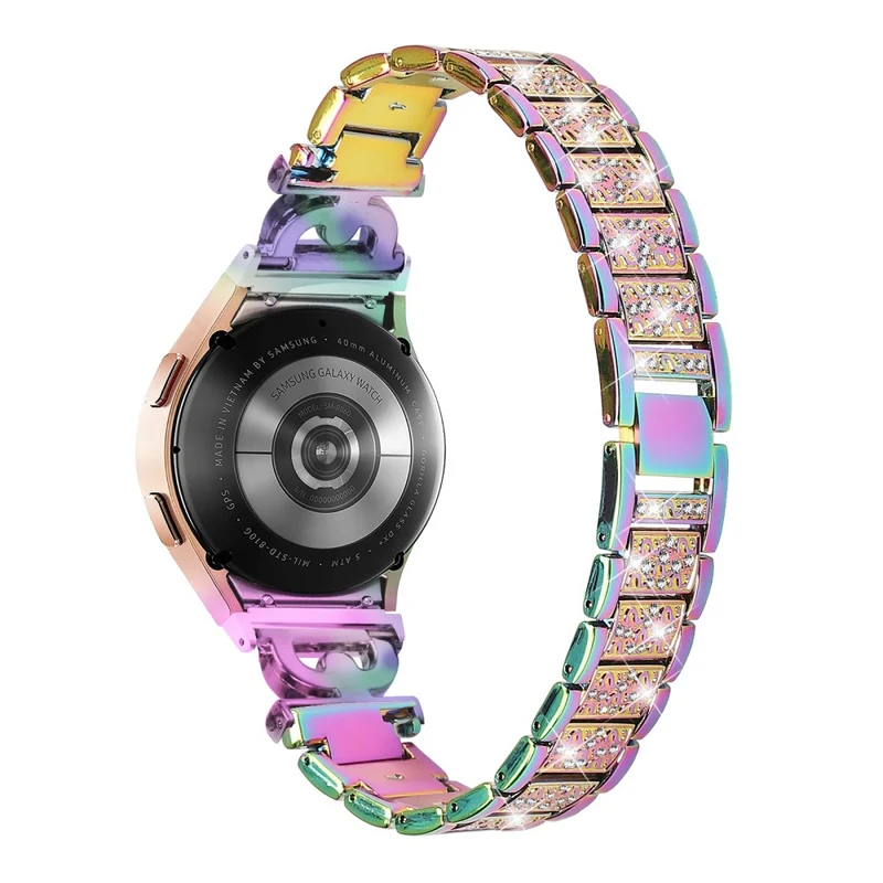 Samsung Galaxy Watch 6 / 5 / 4 rhinestone bead stainless steel strap