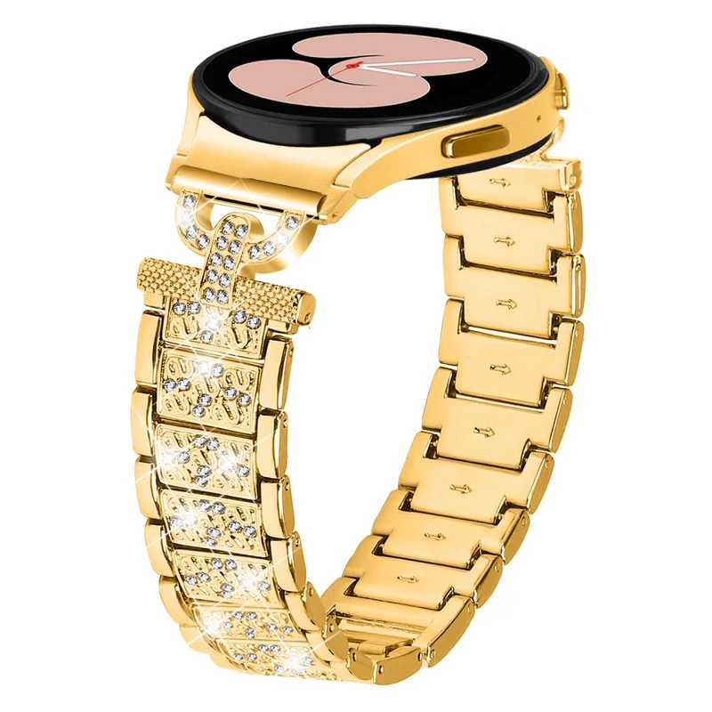Samsung Galaxy Watch 6 / 5 / 4 rhinestone bead stainless steel strap