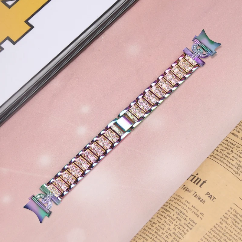 Samsung Galaxy Watch 6 / 5 / 4 rhinestone bead stainless steel strap