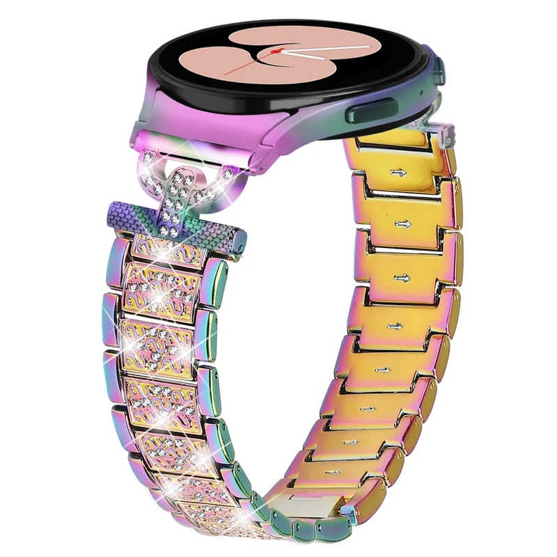 Samsung Galaxy Watch 6 / 5 / 4 rhinestone bead stainless steel strap