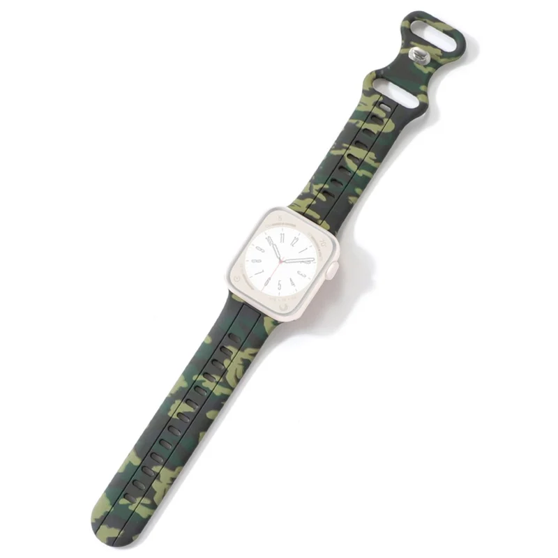 Apple Watch Series 8 (41mm) camouflage silicone strap - Army Green