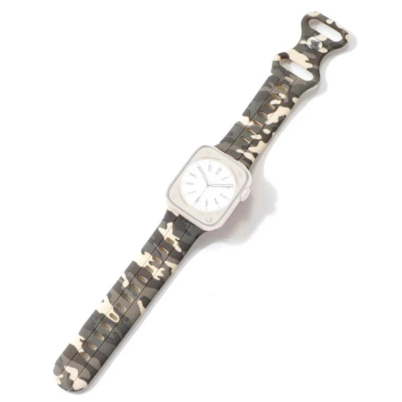 Apple Watch Series 8 (41mm) camouflage silicone strap - Army Green