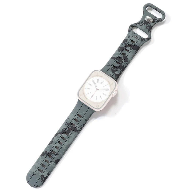 Apple Watch Series 8 (41mm) camouflage silicone strap - Army Green