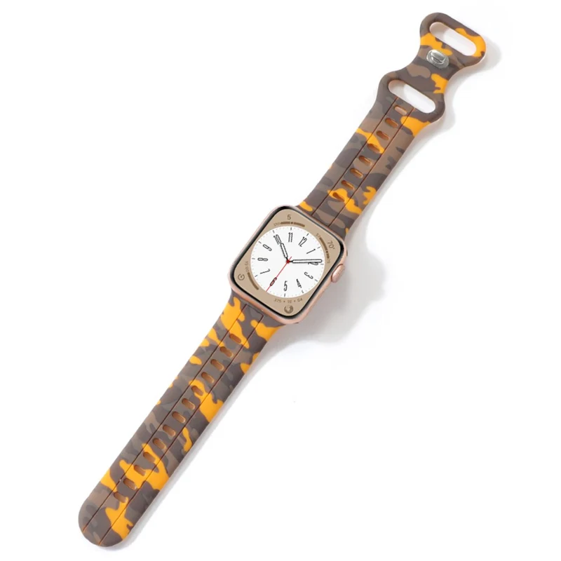 Apple Watch Series 8 (41mm) camouflage silicone strap - Army Green