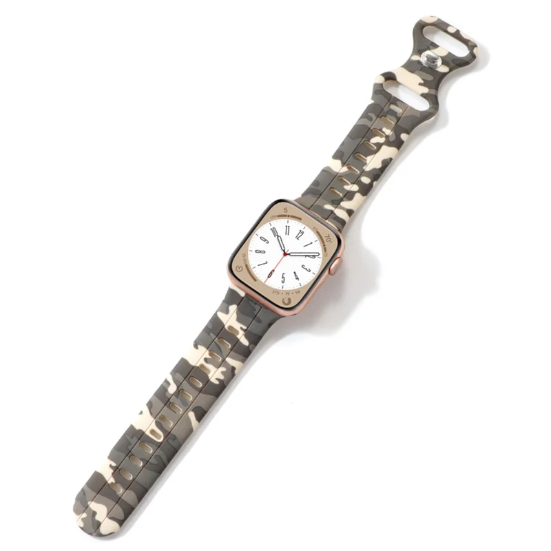 Apple Watch Series 8 (41mm) camouflage silicone strap - Army Green
