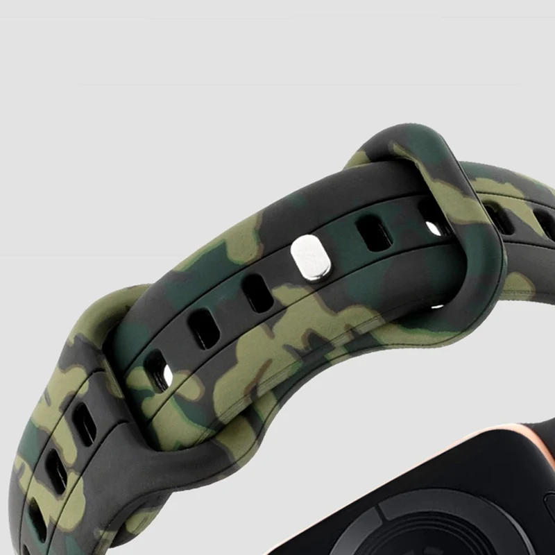 Apple Watch Series 8 (41mm) camouflage silicone strap - Army Green
