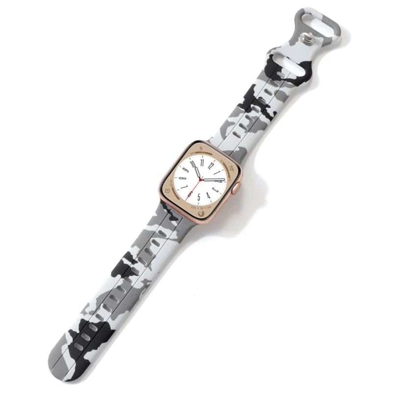 Apple Watch Series 8 (41mm) camouflage silicone strap - Army Green