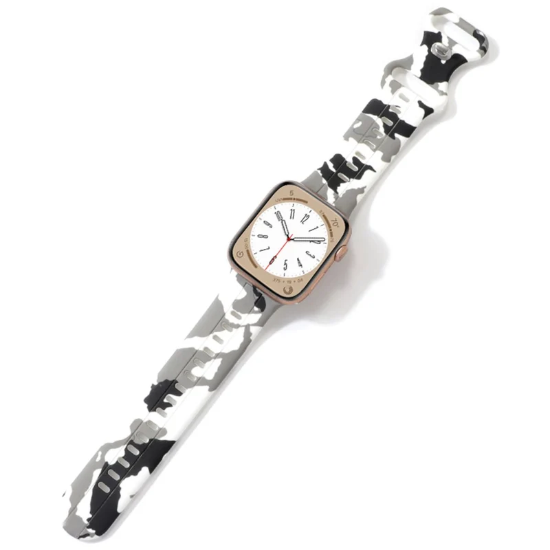 Apple Watch Series 8 (41mm) camouflage silicone strap - Army Green