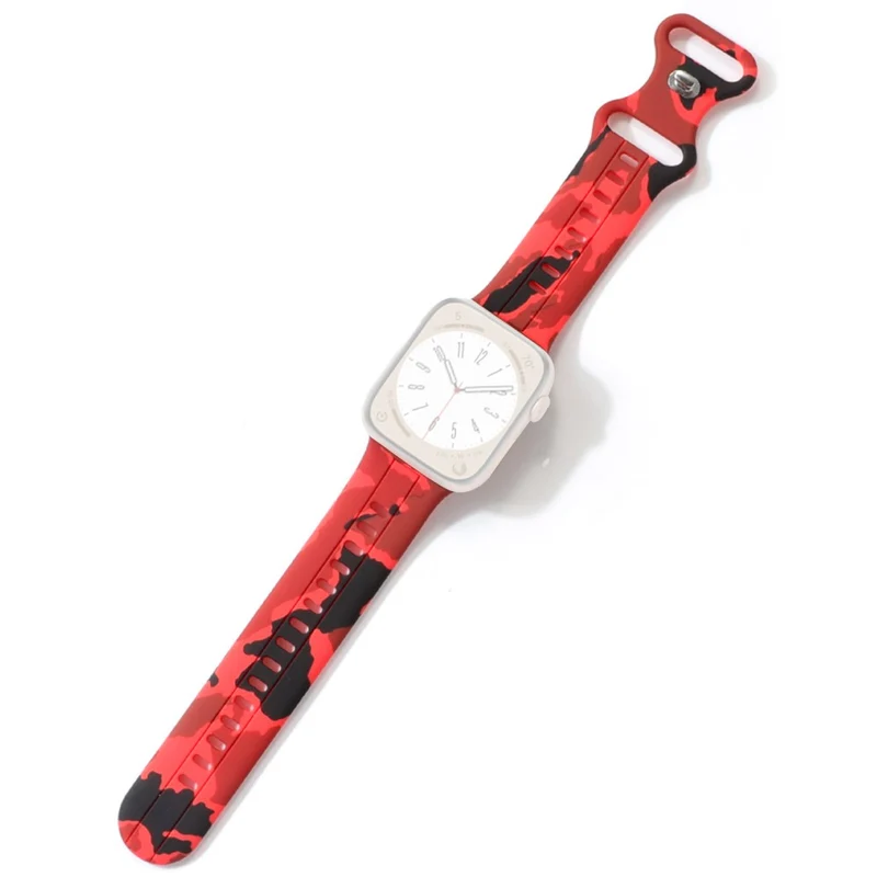 Apple Watch Series 8 (45mm) / Watch Ultra camouflage silicone strap - Army Green