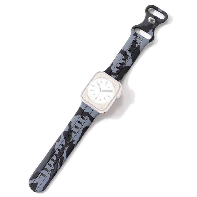 Apple Watch Series 8 (45mm) / Watch Ultra camouflage silicone strap - Army Green
