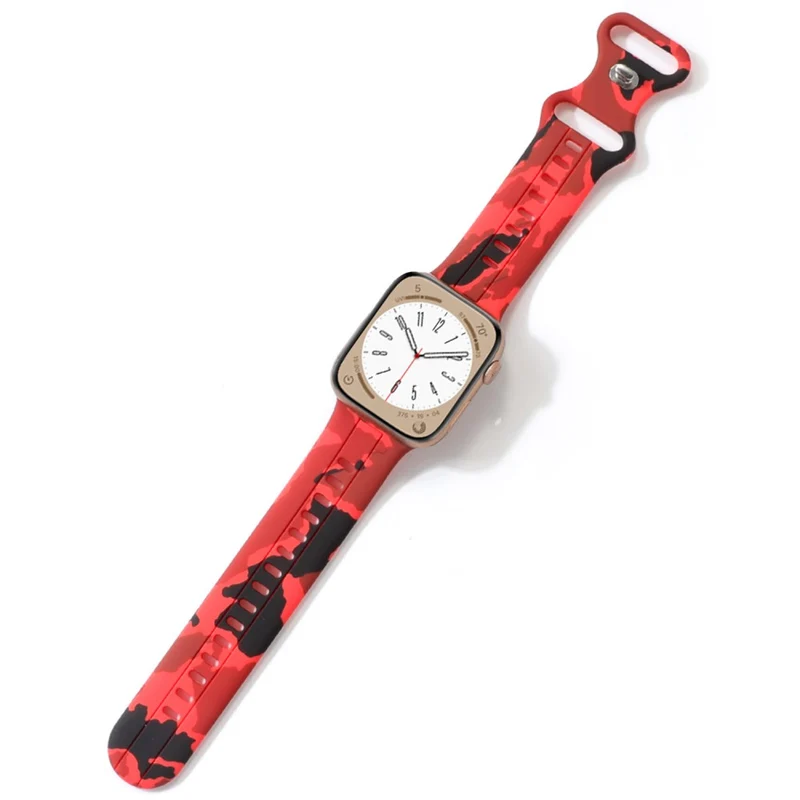 Apple Watch Series 8 (45mm) / Watch Ultra camouflage silicone strap - Army Green