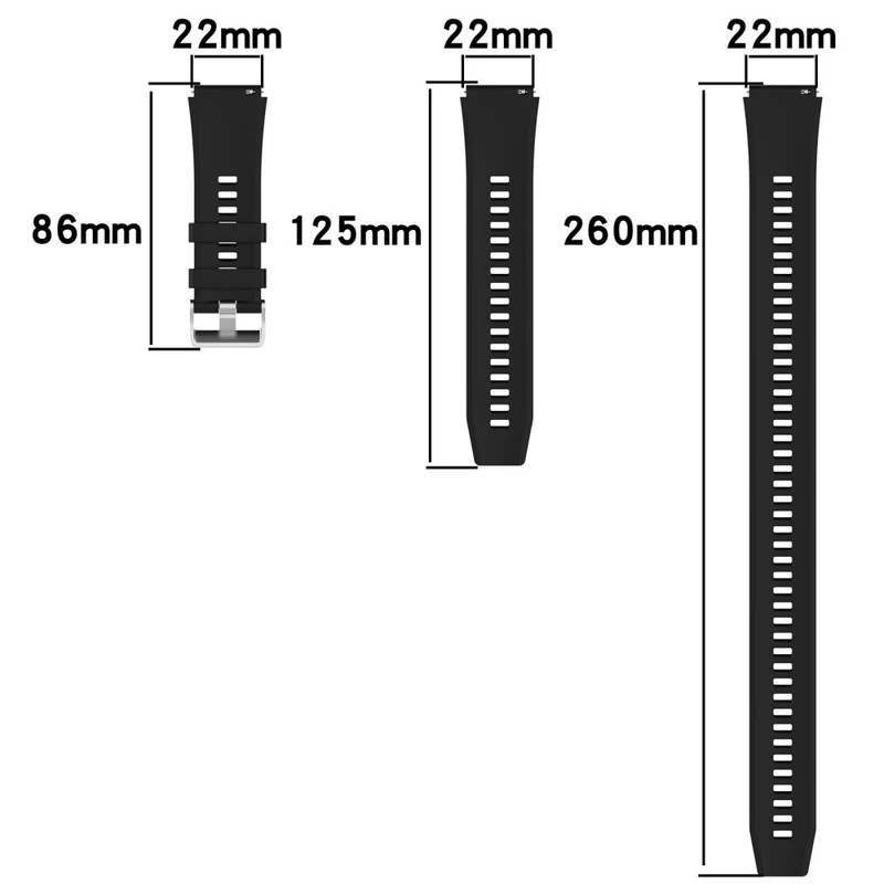 22mm silicone strap for Huawei watch
