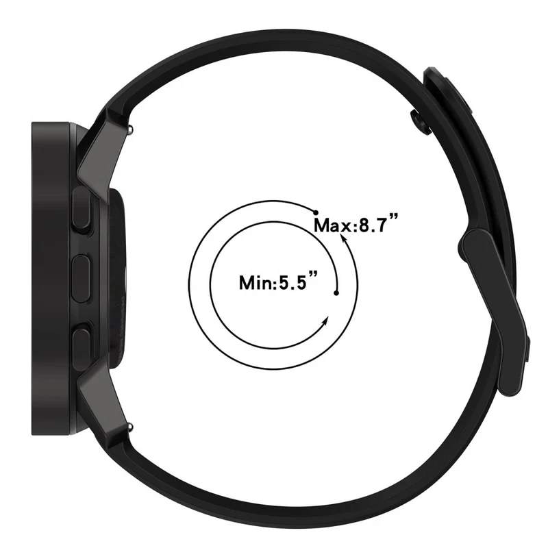 22mm silicone strap for Suunto watch