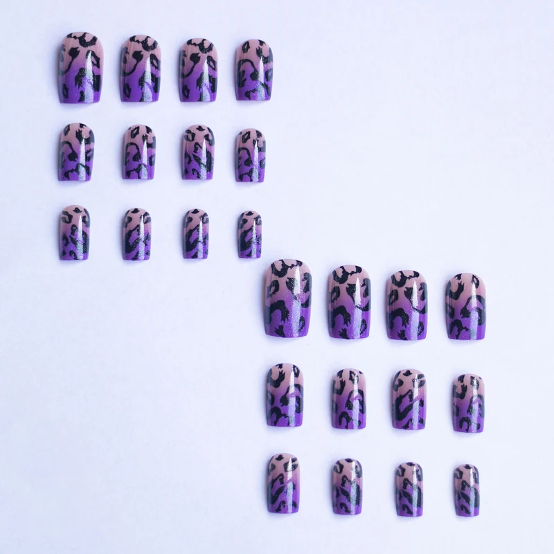 Wilder Leopard-Print-Nagelkunst-Set