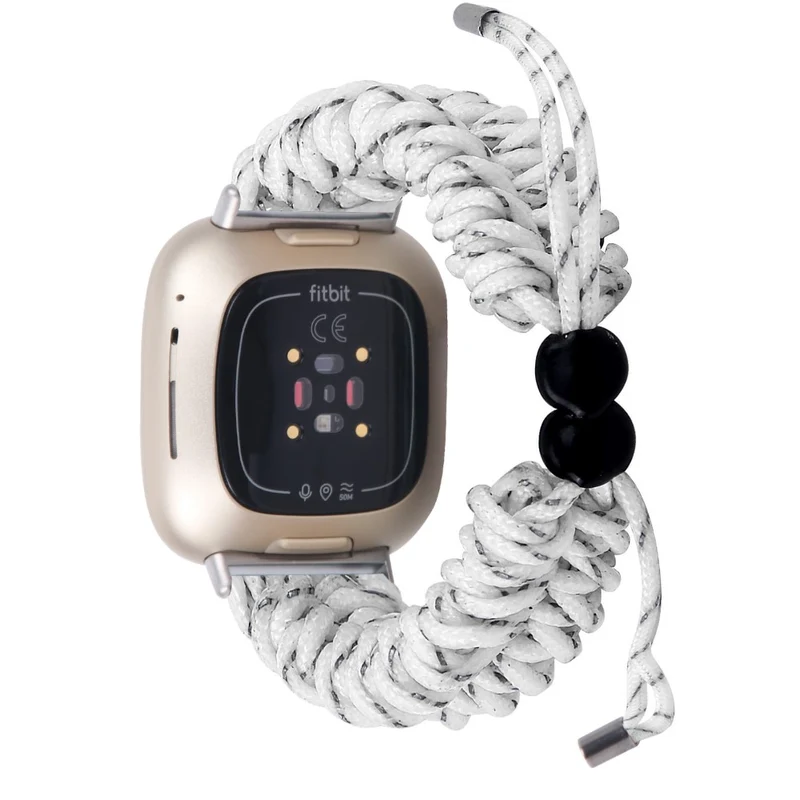 Fitbit Sense 2 / Versa 4 braid style strap - Solid Black