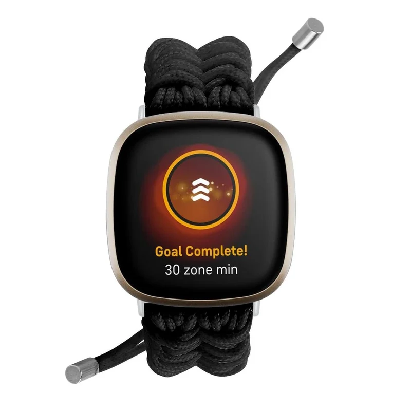 Fitbit Sense 2 / Versa 4 braid style strap - Solid Black
