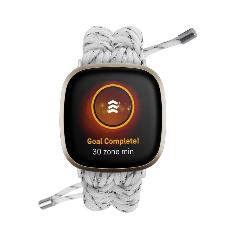Fitbit Sense 2 / Versa 4 braid style strap - Solid Black