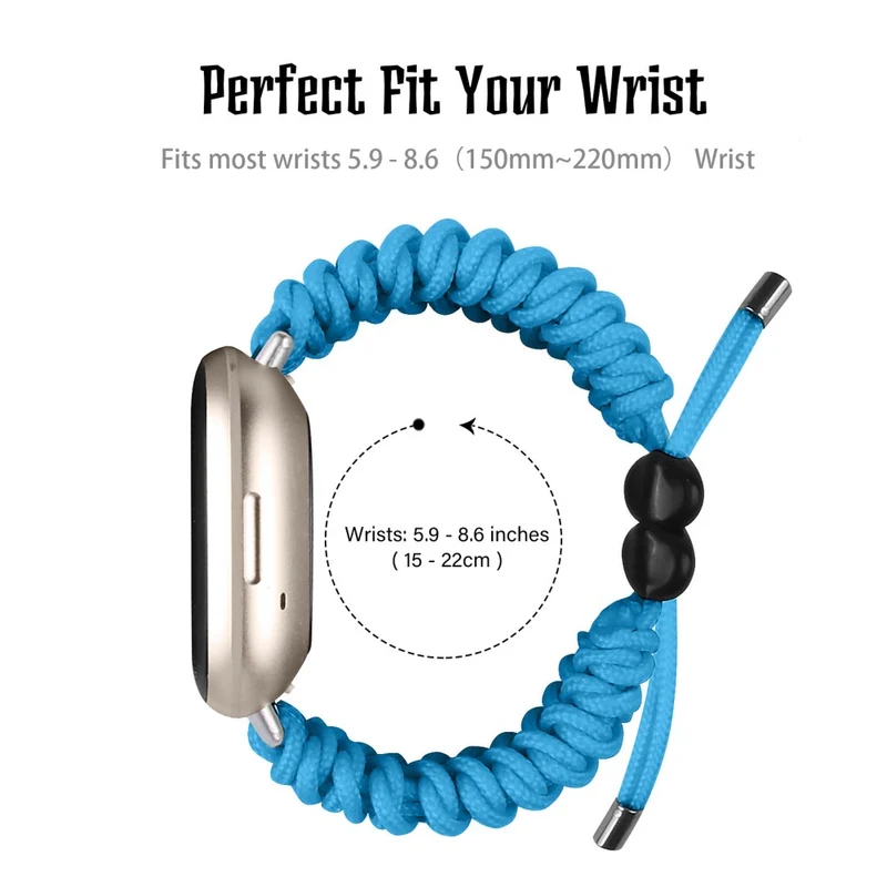 Fitbit Sense 2 / Versa 4 braid style strap - Solid Black
