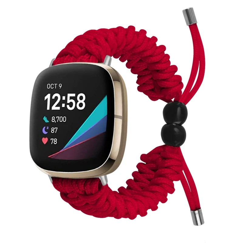 Fitbit Sense 2 / Versa 4 braid style strap - Solid Black