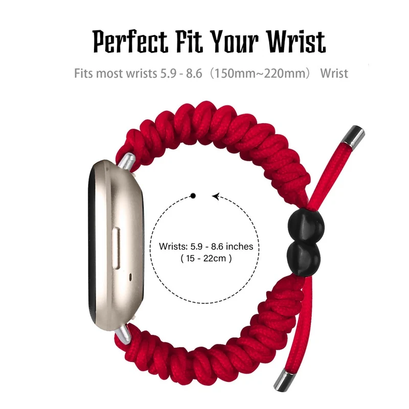 Fitbit Sense 2 / Versa 4 braid style strap - Solid Black