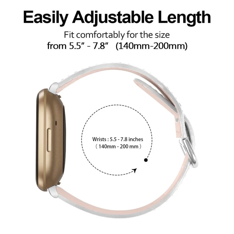 Fitbit Sense 2 / Versa 4 Genuine Cowhide leather strap