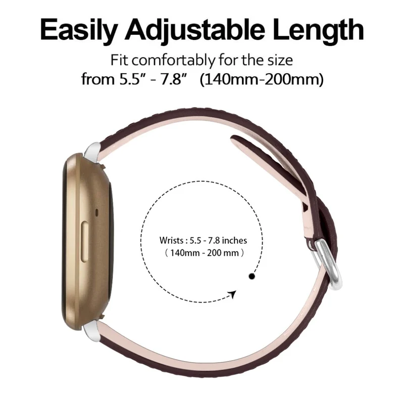Fitbit Sense 2 / Versa 4 Genuine Cowhide leather strap