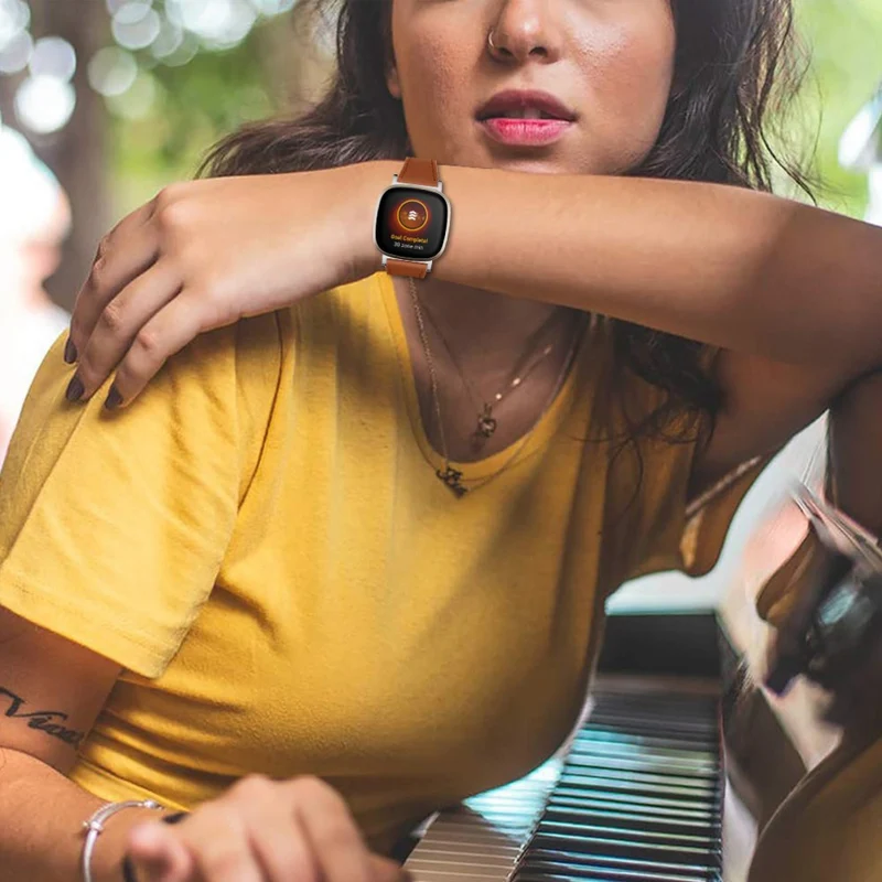 Fitbit Sense 2 / Versa 4 Genuine Cowhide leather strap