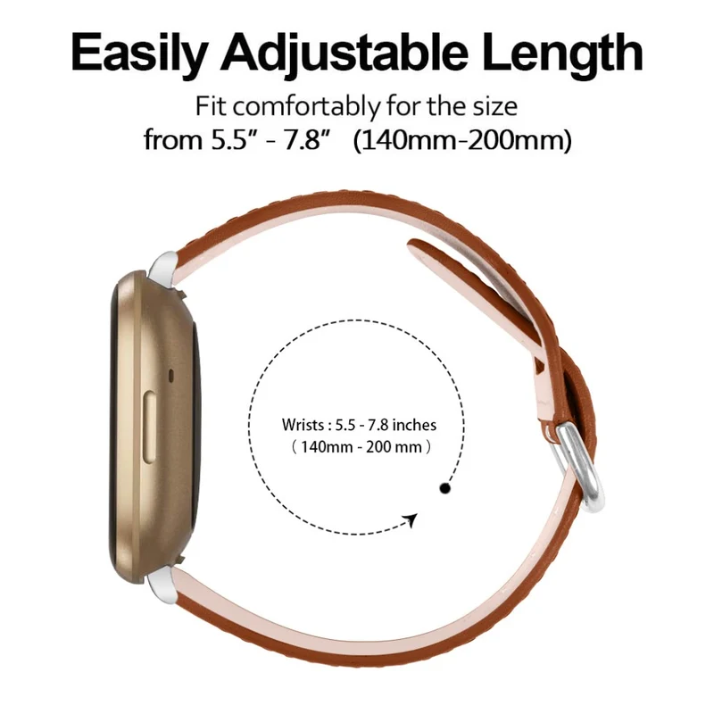 Fitbit Sense 2 / Versa 4 Genuine Cowhide leather strap