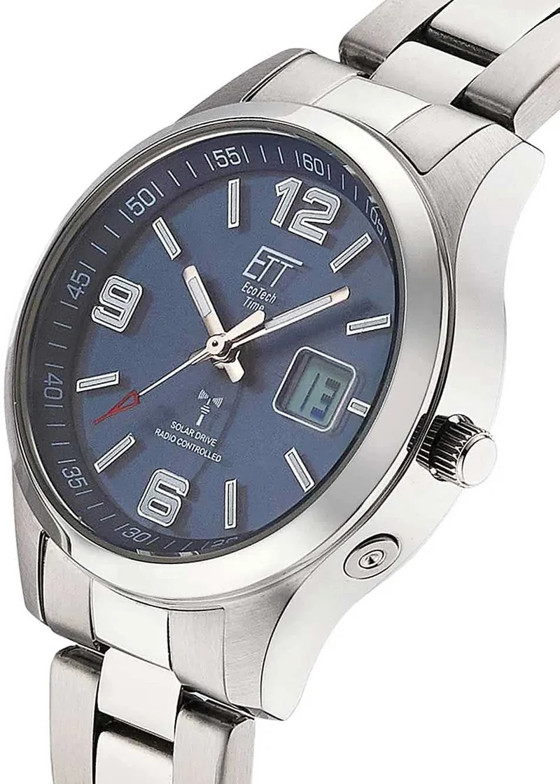 Eco Tech Time Basic ELS-11589-32M Damenuhr • Funk-Solar • Titanium