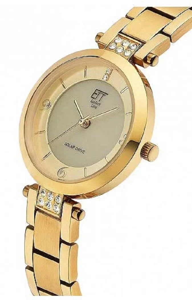 Eco Tech Time Diamond Lady ELS-12141-62M Damenuhr • Solar-Antrieb • Echte Diamanten