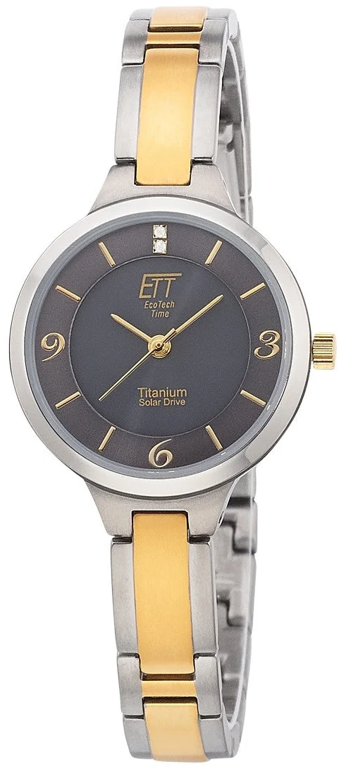 Eco Tech Time ELS-12146-52M Damenuhr • Solar-Antrieb • Titan