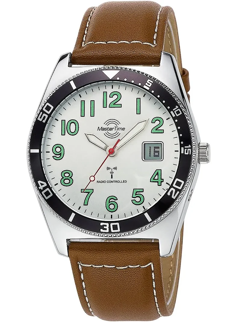 Master Time Super Power MTGA-10856-41L Herrenuhr • Funk • Leder
