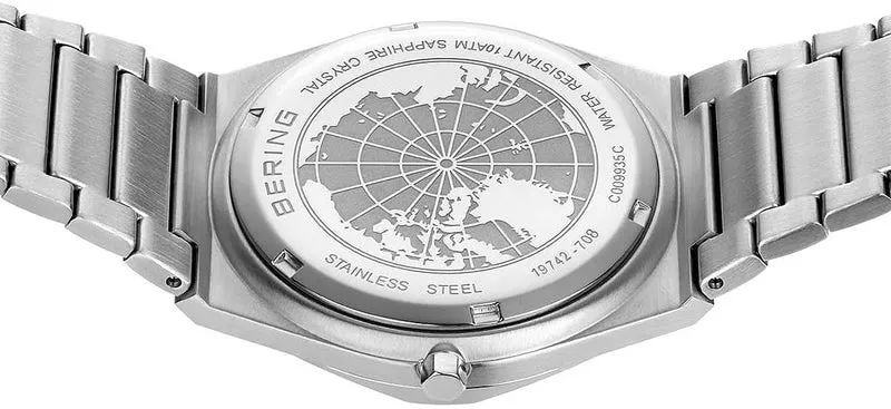 Bering Classic 19742-708 Herrenuhr • Kratzfestes Saphirglas • Flaches Design