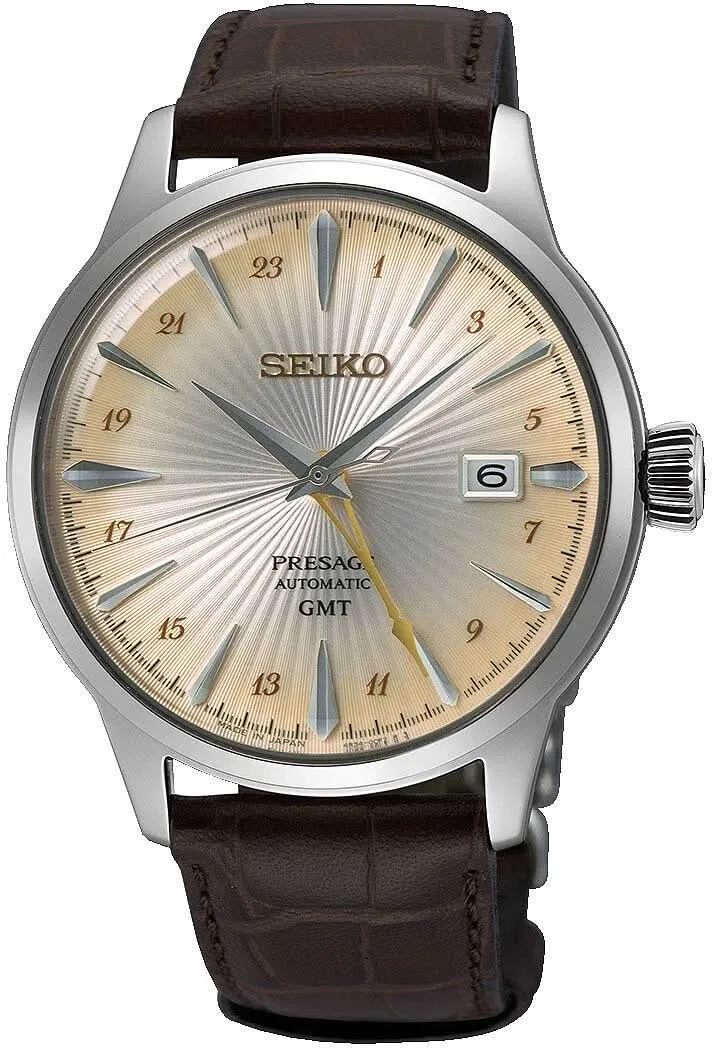 Seiko Presage SSK041J1 Herrenuhr • Automatik GMT • Style 60s