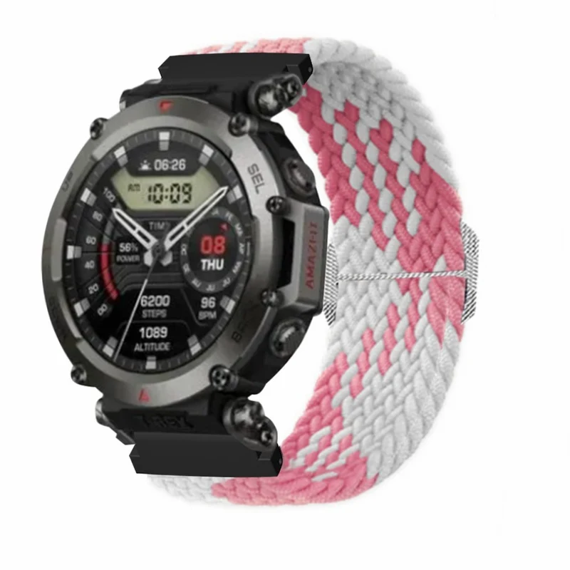 Amazfit T-Rex 2 Ultra elastic nylon strap - Rainbow