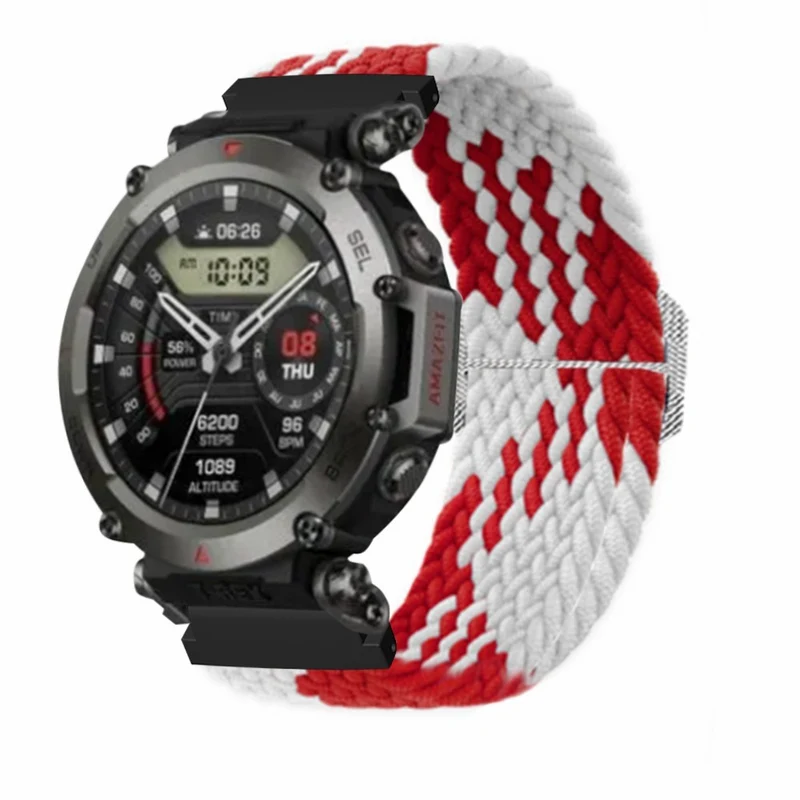 Amazfit T-Rex 2 Ultra elastic nylon strap - Rainbow