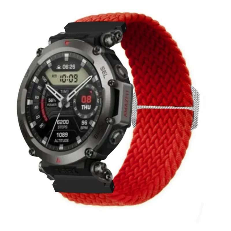 Amazfit T-Rex 2 Ultra elastic nylon strap - Rainbow