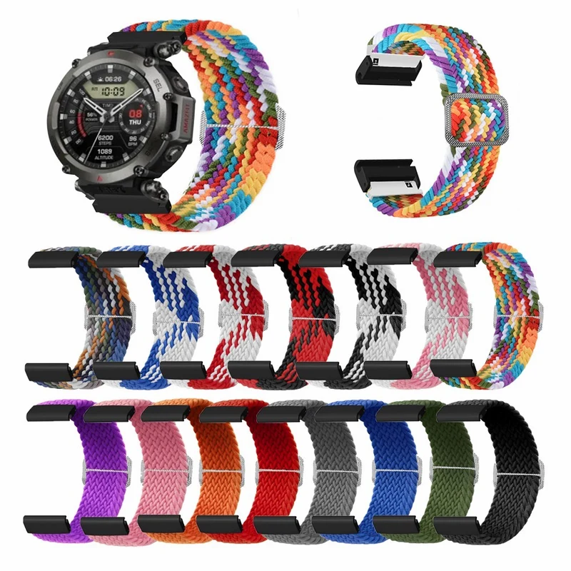 Amazfit T-Rex 2 Ultra elastic nylon strap - Rainbow