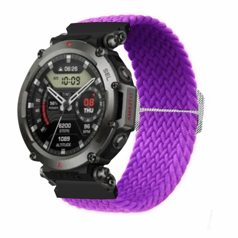 Amazfit T-Rex 2 Ultra elastic nylon strap - Rainbow